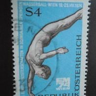 Österreich 1461 gestempelt - EM Schwimmen Wasserspringen Wasserball 1974