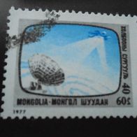 Mongolei 1098 Einzelwert gestempelt - Fernmeldewesen Satellit 1977