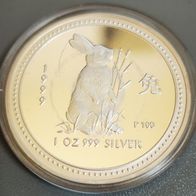 Australien Lunar 1 1 Oz Hase 1999 Proof