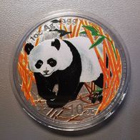 China 10 yuan 1 Oz Silber panda 2001 farbe