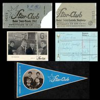 Star-Club Hamburg, suche Eintrittskarten, signierte Quittungen, Fotos, Wimpel Beatles