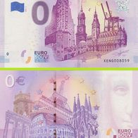 0 Euro Schein Hamburg XENG 2018-2 selten Nr 8158