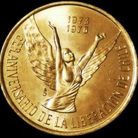 Chile 100 Peso 1976 GOLD 3. Jahrestag - Befreiung von Chile nur 2900st weltweit