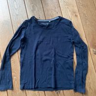 blau farbender Darmenpullover, Damenshirt, Langarmshirt von Cecil, Gr. S