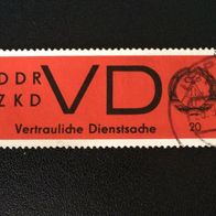 DDR VD vertrauliche Dienstsache MiNr. 3 gestempelt M€ 6,00 #D507d