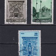 Türkei, 1968, Mi. 2117, 2118, 2119, Hist. Gebäude, 3 Briefm., gest