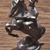 Alte Zinn/Blei Figur Pferd mit Reiter Römer Vintage