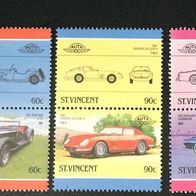 St. Vincent MiNr. 920-925 Autos V 3 ZDRe postfrisch M€ 4,20 #48