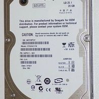 2,5 Zoll Notebook HDD Festplatte Seagate IDE - 20 GB - neu
