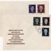 02) DDR FDC 1958 - MiNr. 635-639 - Der Kampf um die Nationale Wiedervereinigung