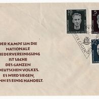 03) DDR FDC 1958 - MiNr. 635, 636, 639 - Der Kampf um die Nationale Wiedervereinigung