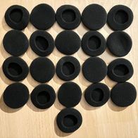 21x universal Ersatz-Ohrpolster, rund, Ø 45 mm, Schaumstoff schwarz