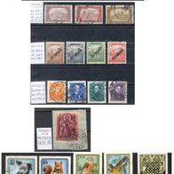 Briefmarken Ungarn 1916 Freimarken Schnitter 1917 Parlament Sondermarken Hl. Stephan,
