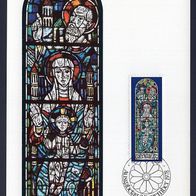 1) Liechtenstein Maximumkarte - MK 5/1978 - MiNr. 721 - Kirchenfenster Triesenberg