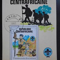 Zentralafrika Block 163 gestempelt - Pfadfinder 1982