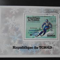 Tschad Block 63 gestempelt - Franz Klammer Skirennläufer Olympiade Innsbruck 1976