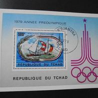 Tschad Block 78 gestempelt - Schiffe Segeln Olympiade Moskau 1979