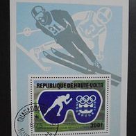 Obervolta Haute Volta Block 39 gestempelt - Eisschnelllauf Olympiade Innsbruck 1976