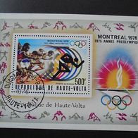 Obervolta Haute Volta Block 40 gestempelt - Laufen Olympiade Montreal 1976