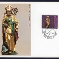 18) Liechtenstein Maximumkarte - MK 24/1981 - MiNr. 775 - 1600 Jahr Feier St. Theodul