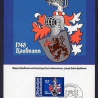 23) Liechtenstein Maximumkarte - MK 30/1982 - MiNr. 794 - Landammann Joseph Kaufmann
