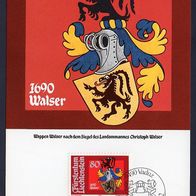24) Liechtenstein Maximumkarte - MK 30/1982 - MiNr. 795 - Landammann Christoph Walser
