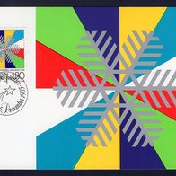 39) Liechtenstein Maximumkarte - MK 44/1983 - MiNr. 836 - Silberner Schneekristall