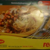 Maggi / Real Rezeptkarte " Gemüsebolognese mit Mais "