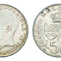 Belgien Silber 50 Francs 1960 "Hochzeit Baudouin u. Fabiola"