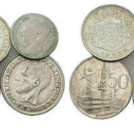 Belgien Silber 4 Kleinmünzen 1934 - 1958