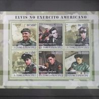 Sao Tome + Principe Elvis Presley beim Militär Kleinbogen 3395/3400 * *