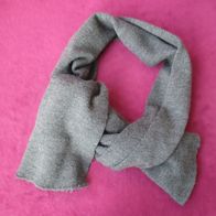 Winterschal Strick Schal grau Meliert Unisex Damen Herren Woll Feinstrick