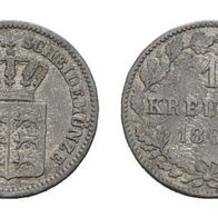 Württemberg 1 Kreuzer 1863 "WILHELM I. (1816-1864)"