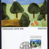 68) Liechtenstein Maximumkarte - MK 102/1991 - MiNr. 1017 - Rheintal