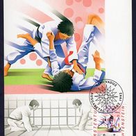 69) Liechtenstein Maximumkarte - MK 107/1992 - MiNr. 1037 - Olympia Barcelona - Judo