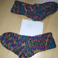 Selbst gestrickte Stricksocken Strümpfe Handarbeit Größe 40