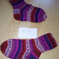 Selbst gestrickte Socken Strümpfe Stricksocken Handarbeit Größe 40