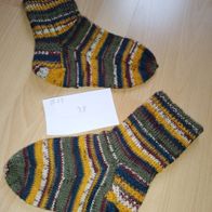 selbstgestrickte Socken Strümpfe Stricksocken Strickstrümpfe Größe 38