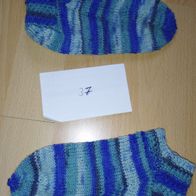 selbst gestrickte Socken Sneakersocken Söckchen Größe 37