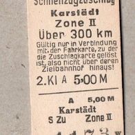 B17) BRD (DDR-Zeit) - Pappfahrkarte - Schnellzugzuschlag Karstädt