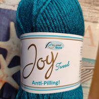2 x Wolle Joy Anti-Pilling je 100 g petrol Stricken Handarbeit, 2 Knäule je 100 g
