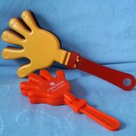 2 Klapper Klappern Klatscher Hand Fan Geräusche NEU