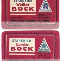 ALT ! DDR Bieretiketten "Bock Hell + Dunkel" Bergschloss-Brauerei † 1992 Salzwedel