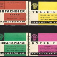 ALT ! DDR Bieretiketten Brauhaus † 1974 Schalkau Lkr. Sonneberg Thüringen