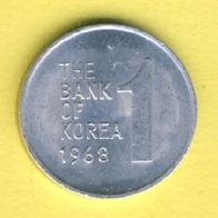 Korea 1 Won 1968