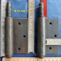 2 Alt antik Holztür Fitschenband Ø 13 mm rechts Fitschenbänder Einstemmband Scharnier