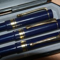 Geschenkbox mit Füller Kugelschreiber Bleistiftschreiber blau NEU