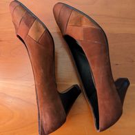 Luciano Fabbri Italy Schuhe Pumps Leder braun Gr. 40 Vintage