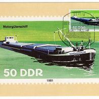 1) DDR - Maximumkarte 1981 - MiNr. 2655 - Binnenschiffe-Motorgüterschiff