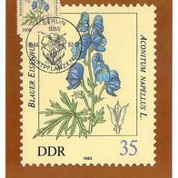 2) DDR - Maximumkarte 1982 - MiNr. 2695 - Giftpflanzen-Blauer Eisenhut